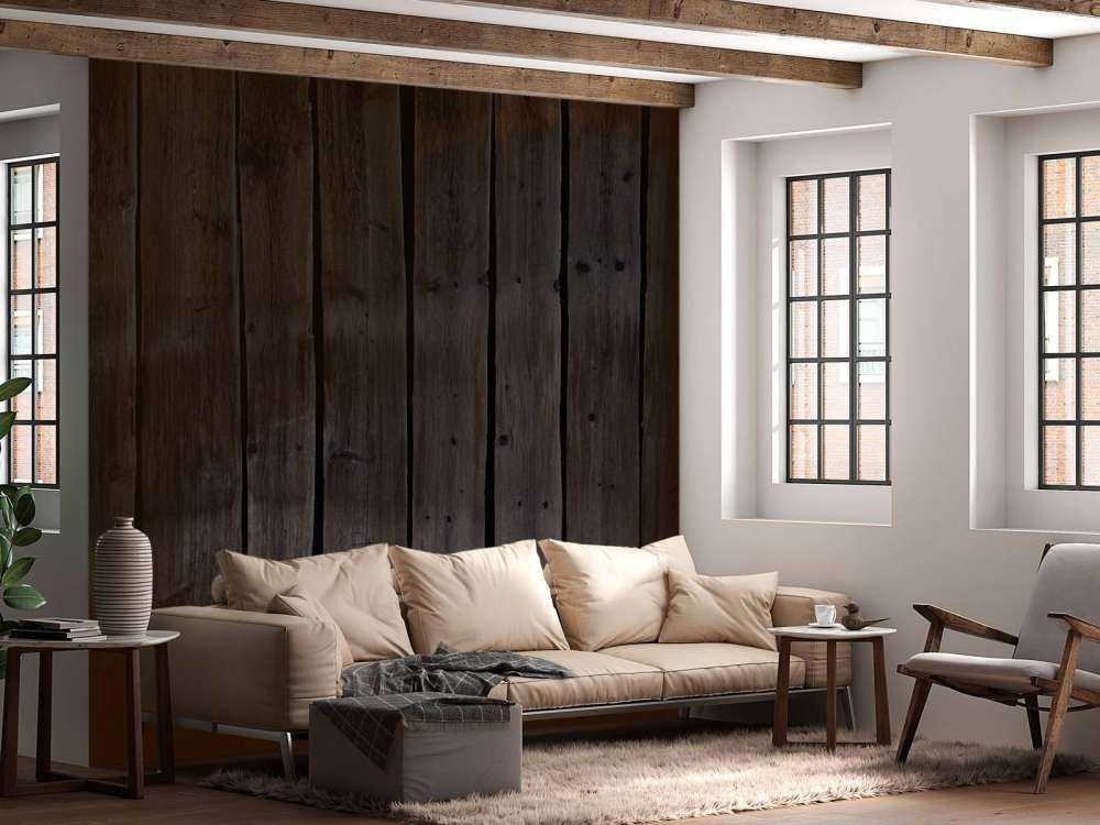 Lyst på mørkt treverk