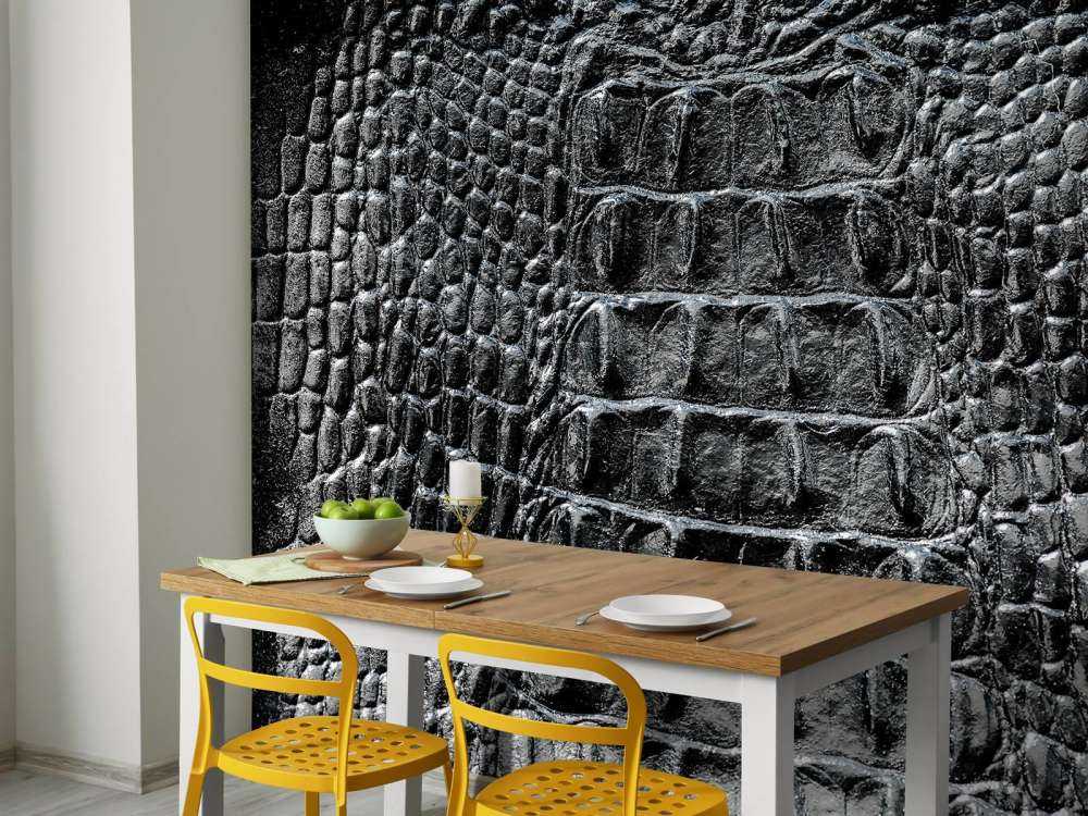 Krokodilleskinn svart