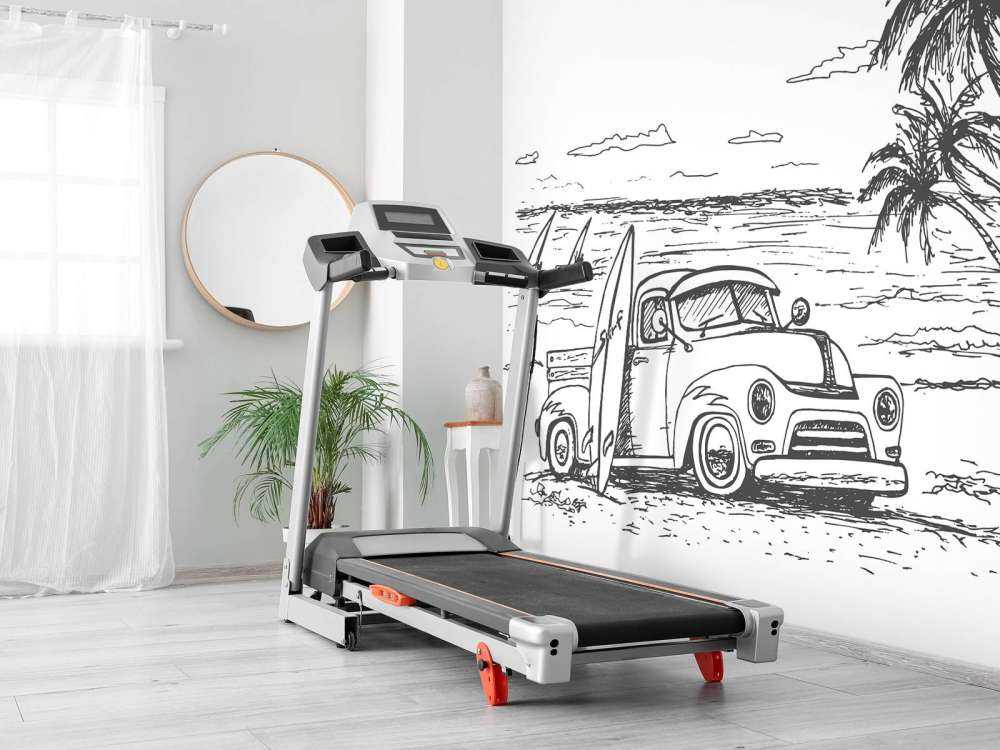 Tegnet strand i svart og hvitt