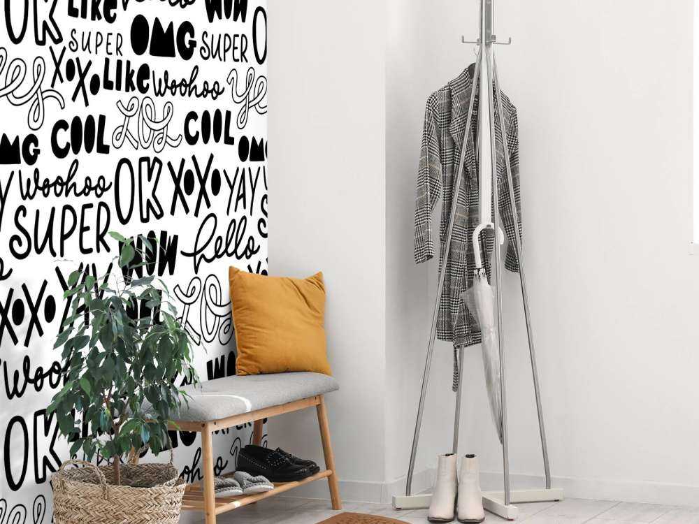 Doodles svart og hvitt