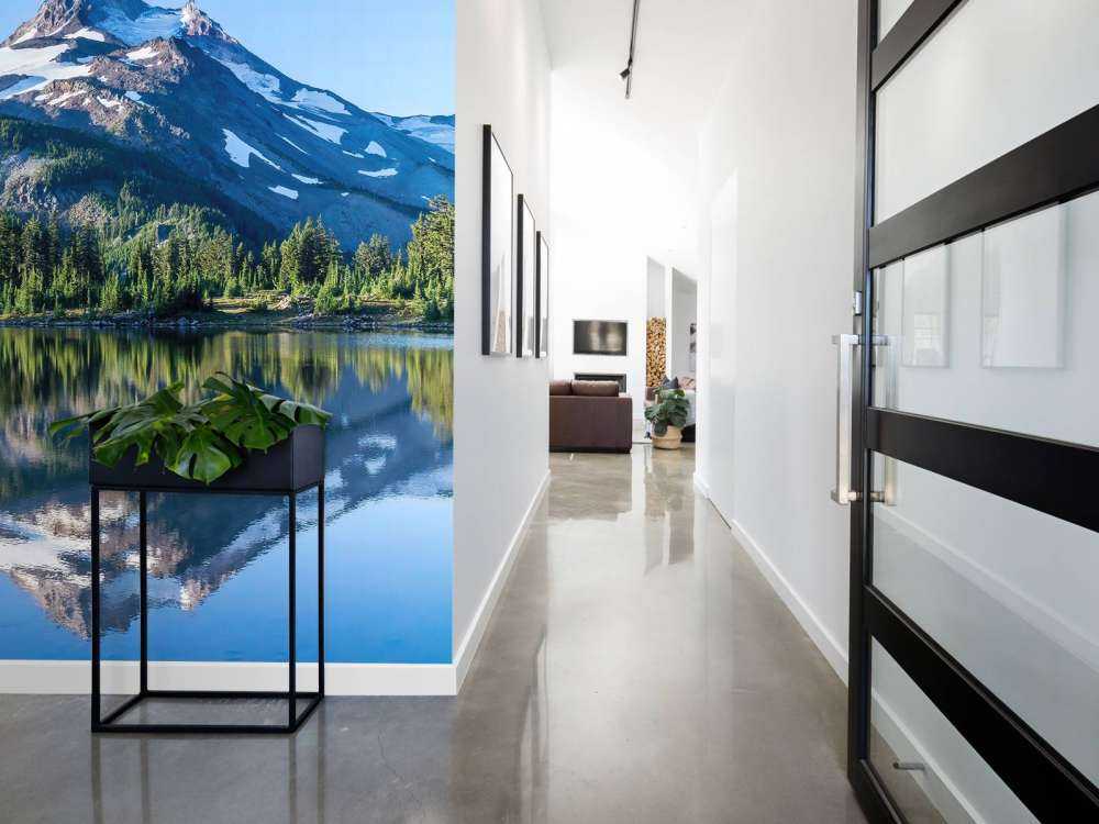 Fototapet fjell av snø