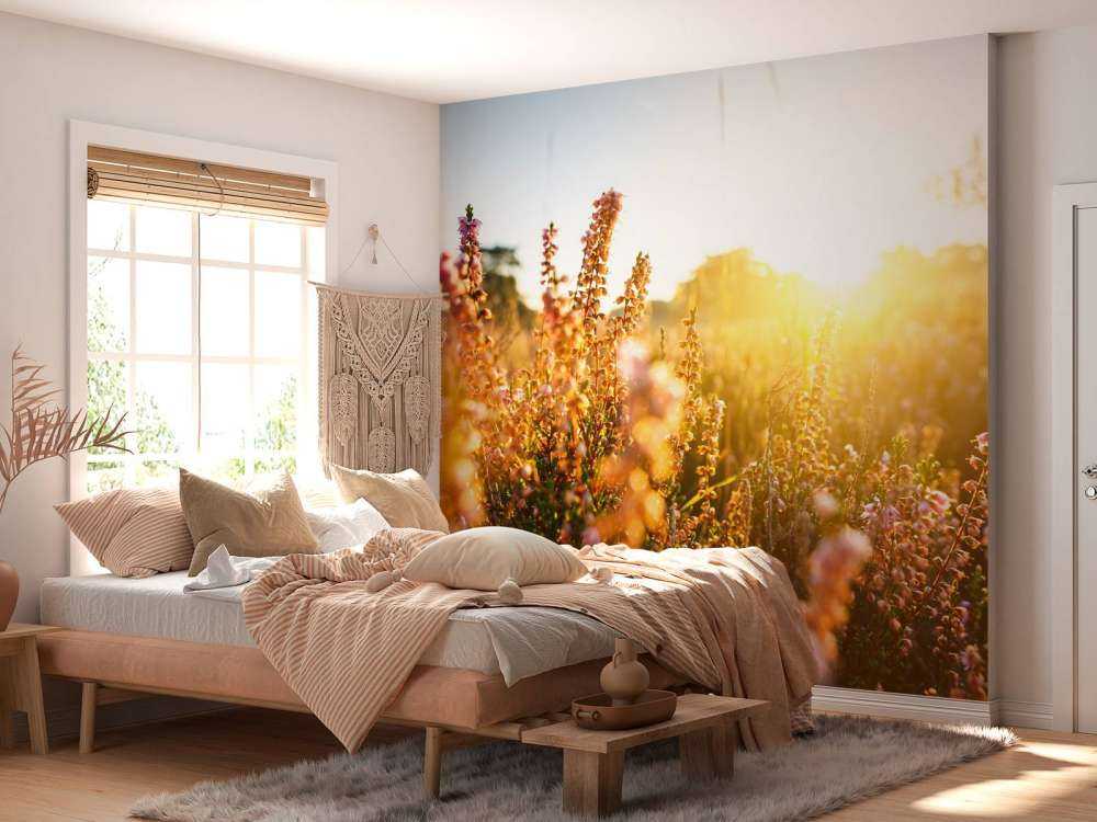 Nærbilde av lyngplante