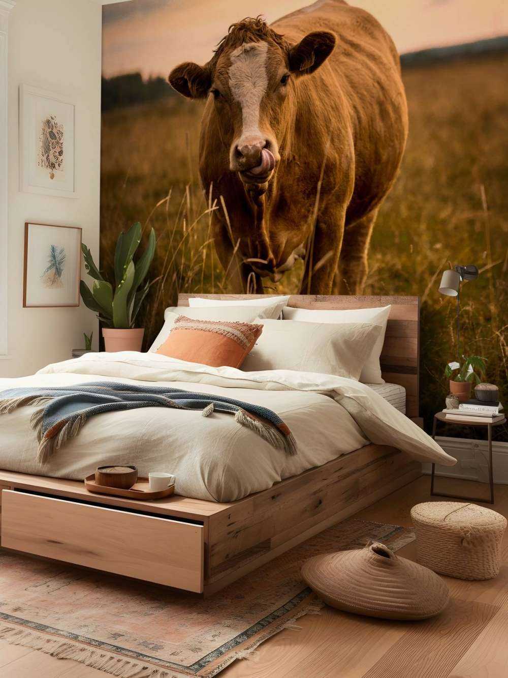 Ku med tungen i nesen