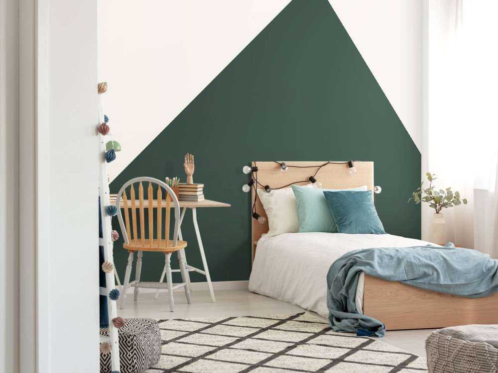 Trekant, mørkegrønn