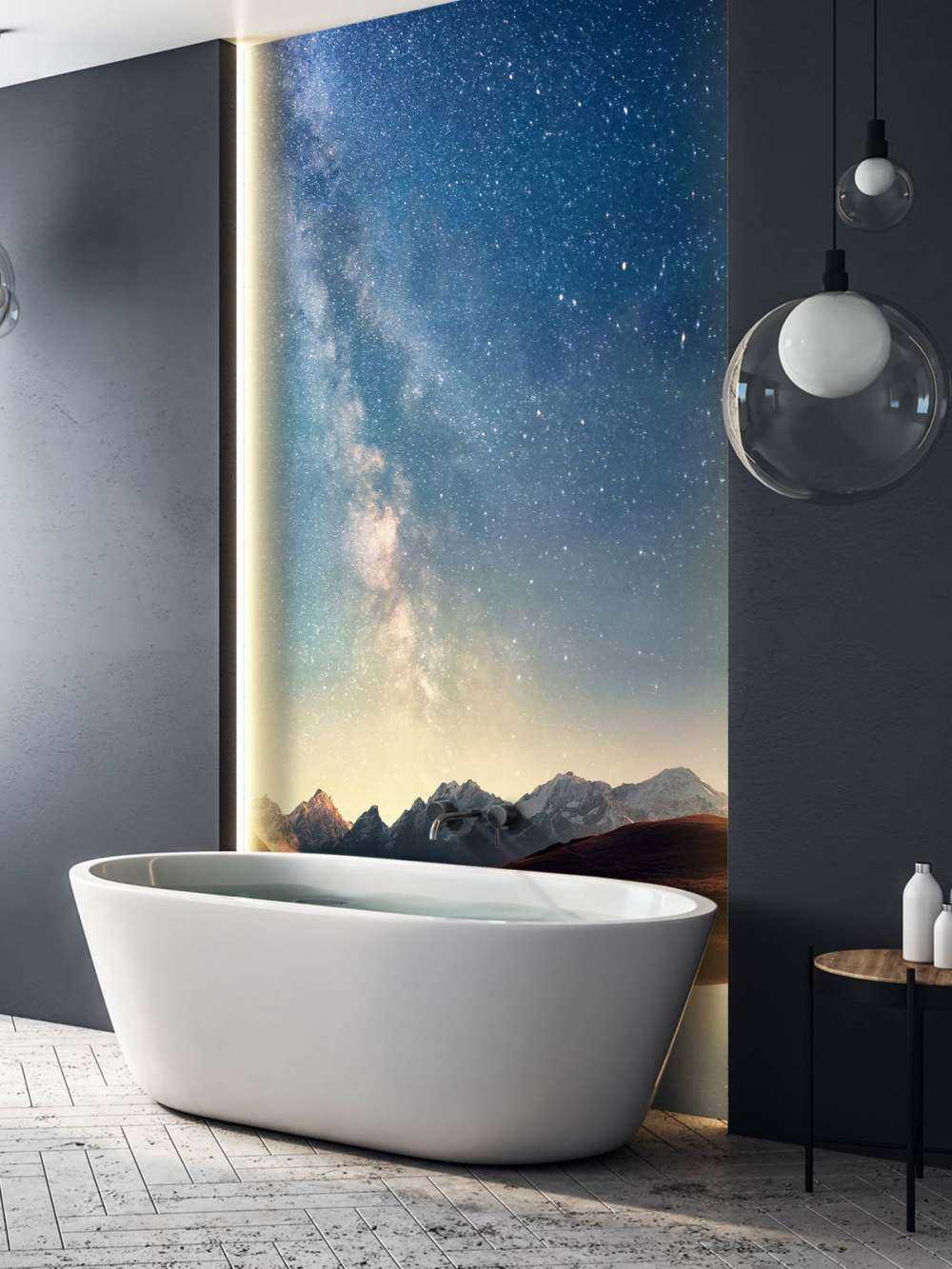 Stjernehimmel over fjellene