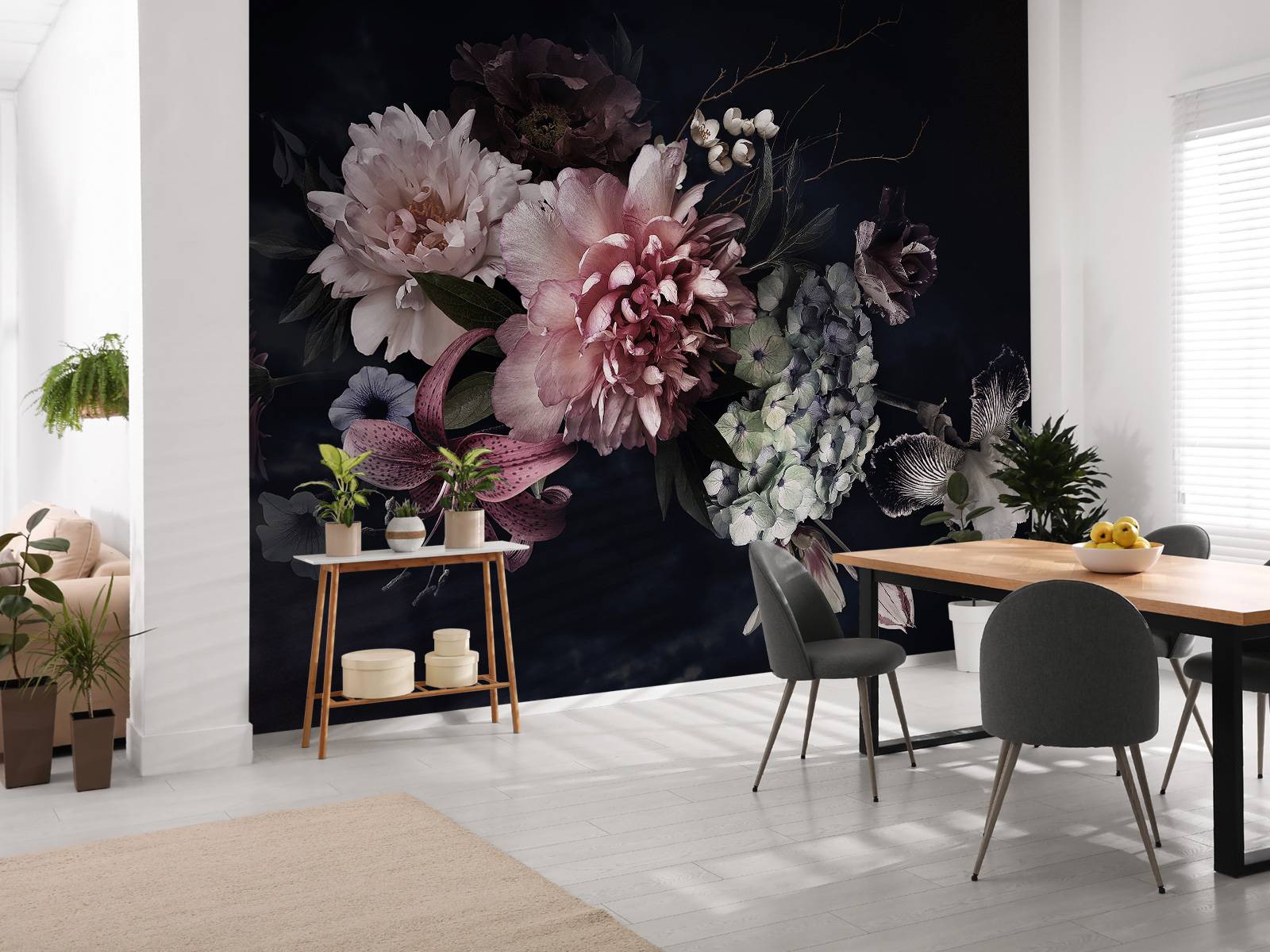 Vintage blomsterbed