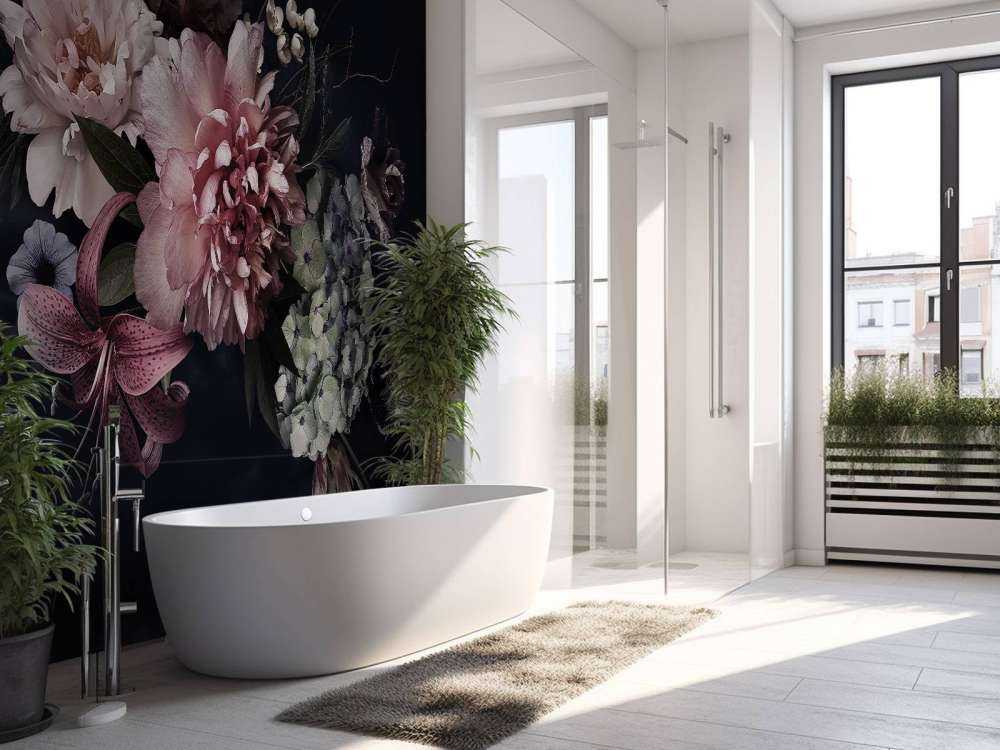 Vintage blomsterbed