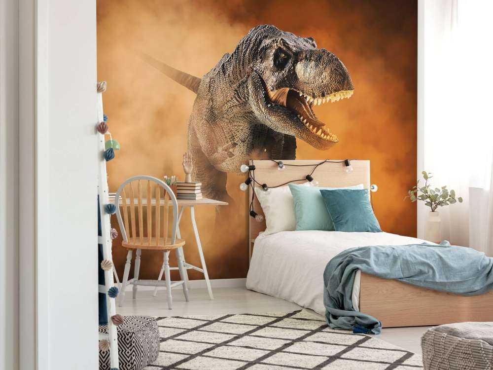 Tyrannosaurus går gjennom røyken