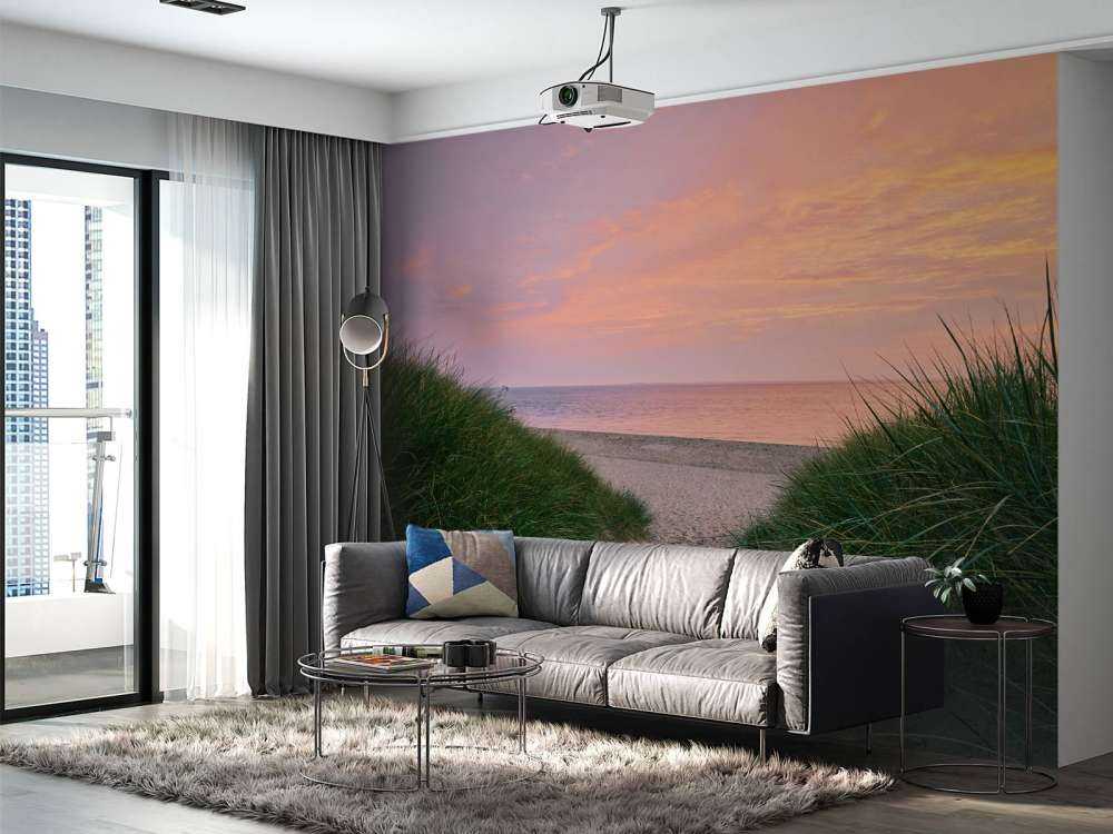 Dunepassasje med soloppgang