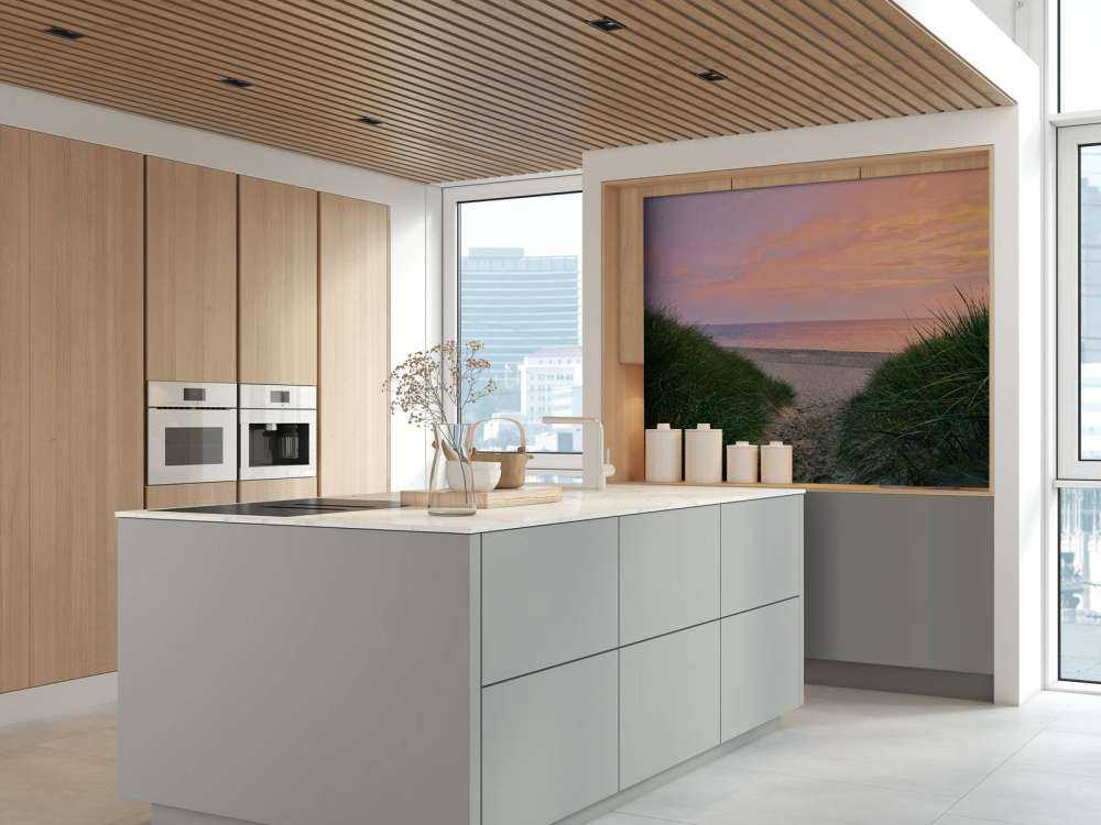 Dunepassasje med soloppgang