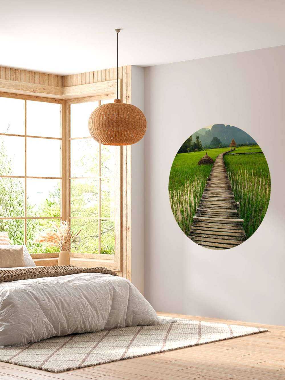 tretillatelse gjennom et risfelt