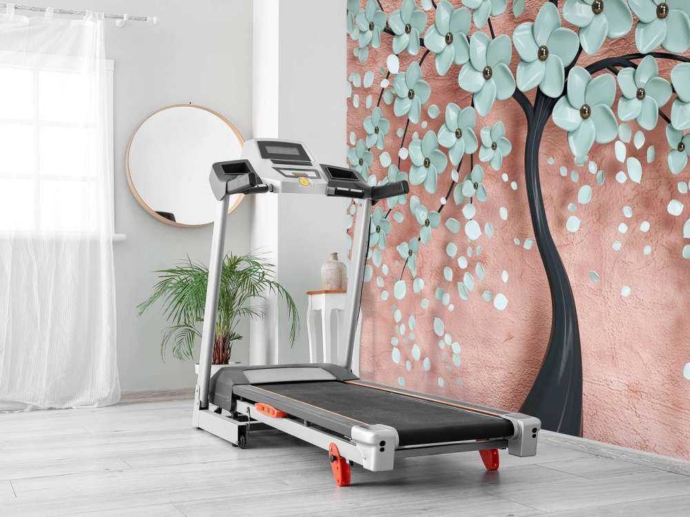 Svart fantasiträd med mintblommor