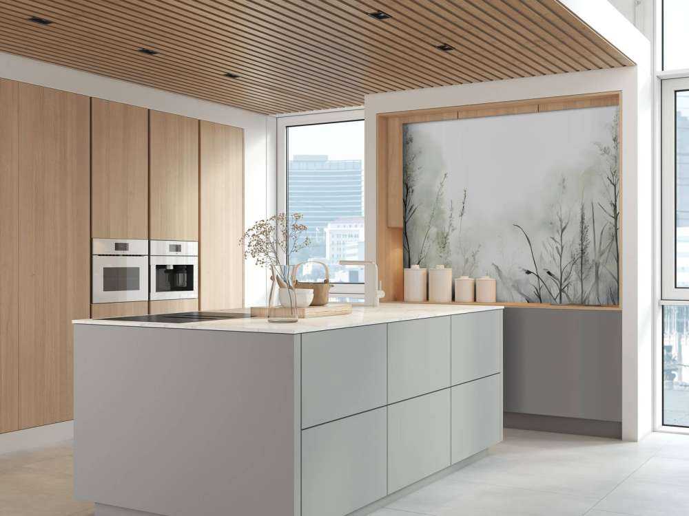 Morgon Tystnad Dimmig Vit