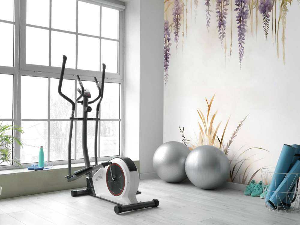 Wisteria och fältgräs blå