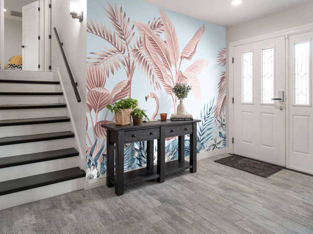 Rosa tropisk djungel