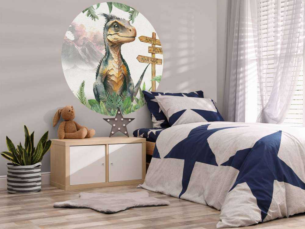 Baby velociraptor i djungeln