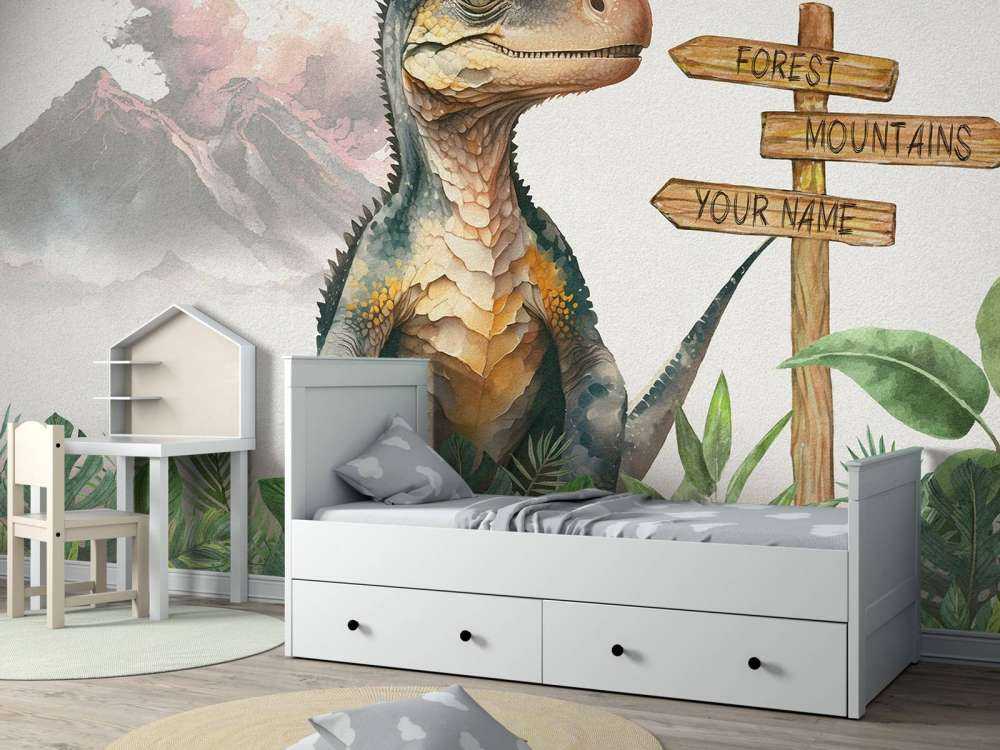 Baby velociraptor i djungeln