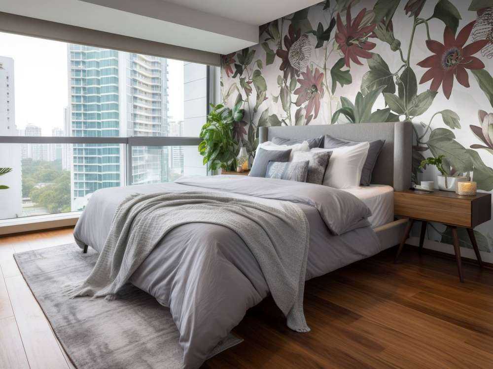 Sju fåglar i förtrollad lövverk - Blush Garden