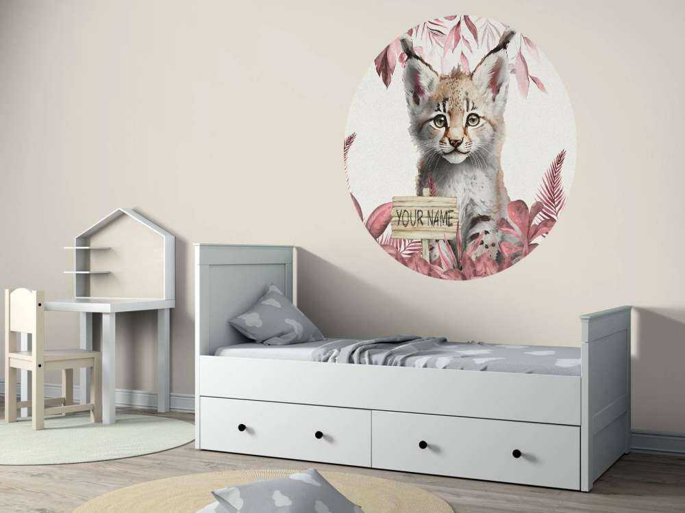 Lodjursunge i djungeln rosa