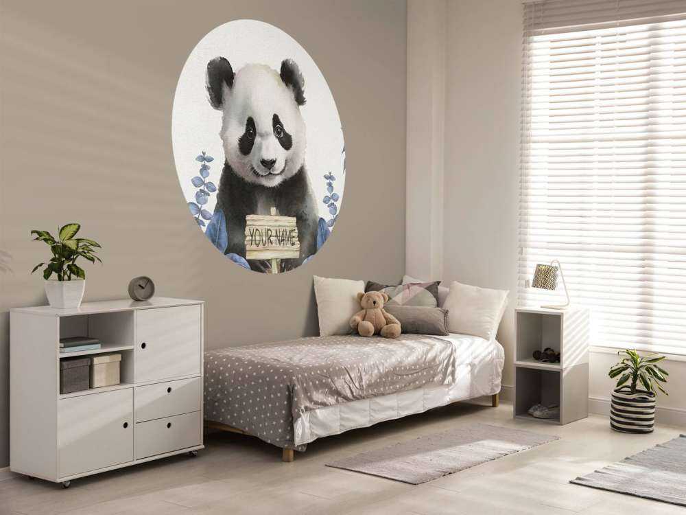 Pandabarn i djungeln blå