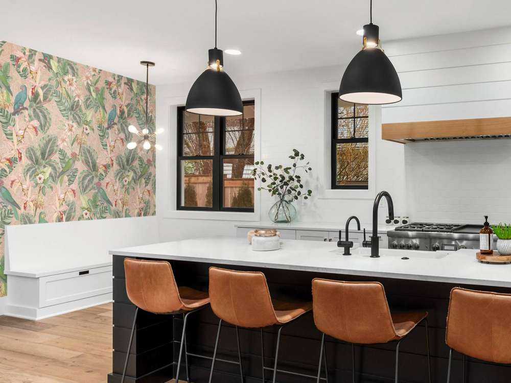 Tropiska djungelns fåglar och papegojor - terrakotta