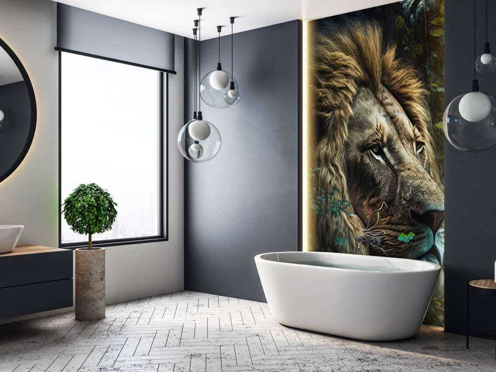 Kung lejon i djungeln