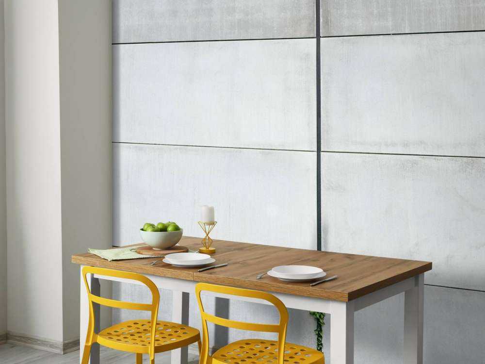 Vägg av betongplattor