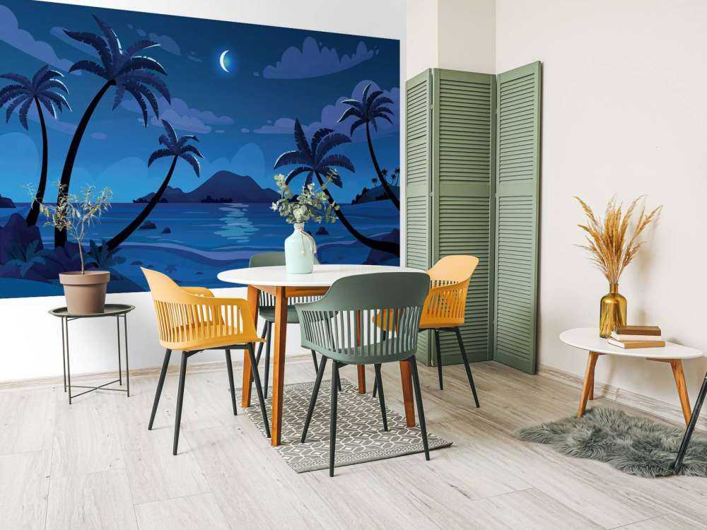 Vacker utsikt på natten