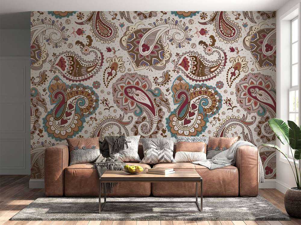 Färgade blommor i bakgrunden