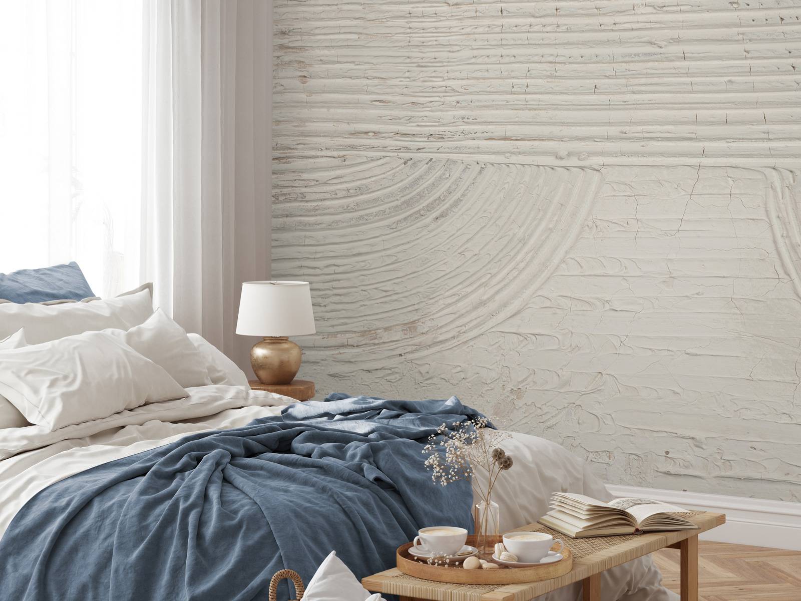 Linjer och strukturer i off white