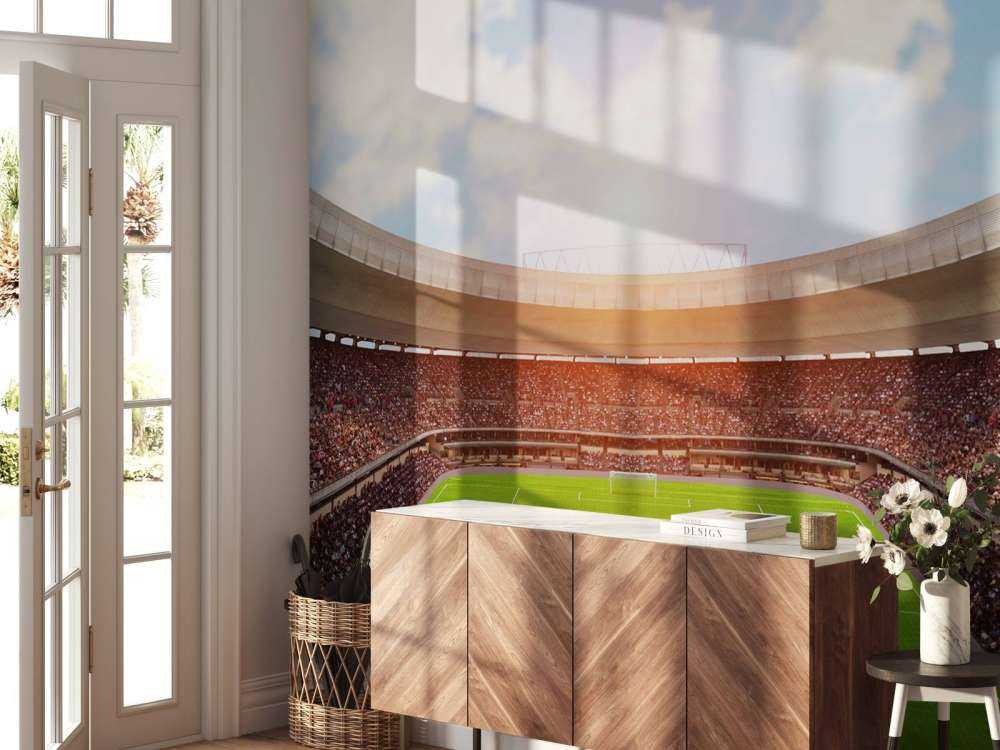 Fylld fotbollsstadion