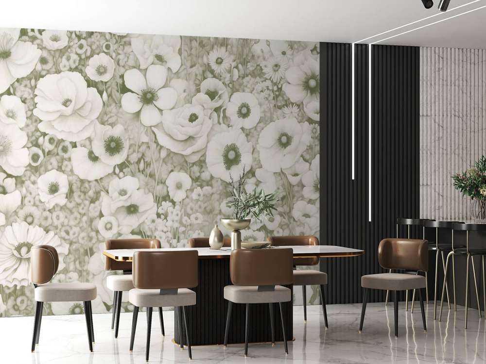 Poppy Tale Monokrom Grøn