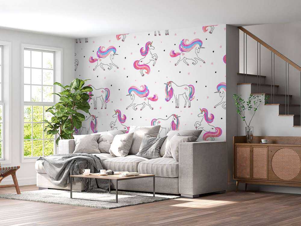 Enhjørninger med lyserøde måner