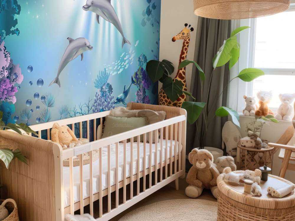 Undervandsverden med delfiner