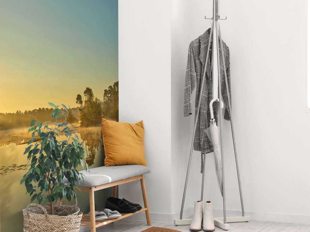 Solopgang ved skovsøen