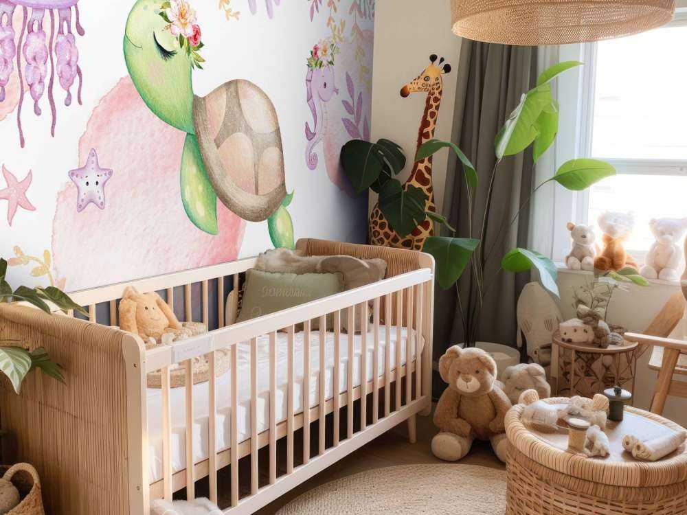 Lyserødt hav-babyværelse