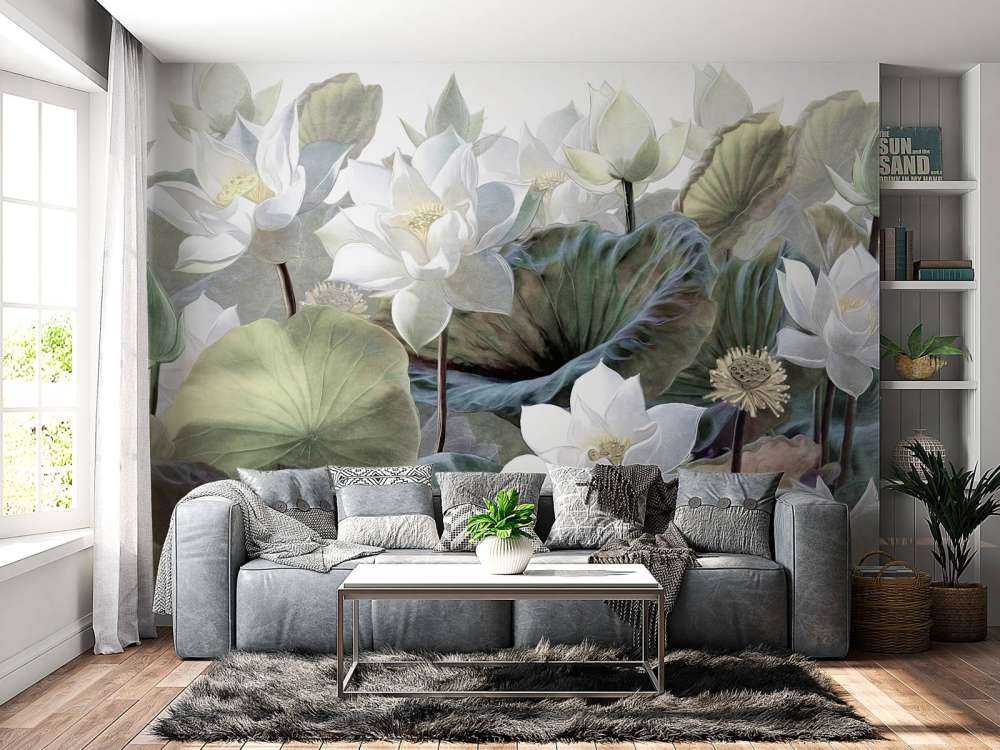 Maleriske lotusblomster