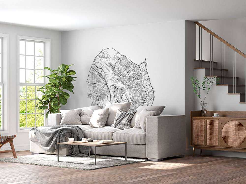 Kort over Utrecht, hvid