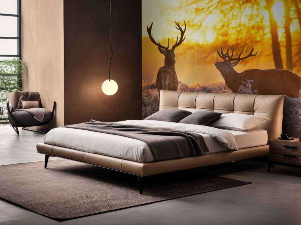 Herten bij zonsondergang