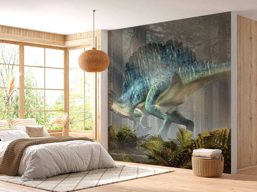 Spinosaur i en skov