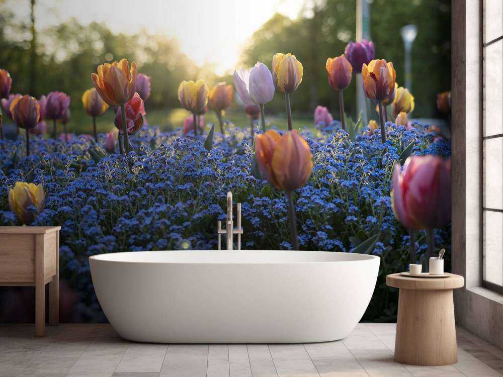 Munter tulipanfelt