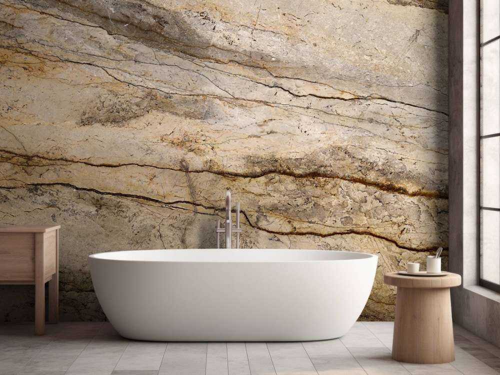 Marmor med sandfarve