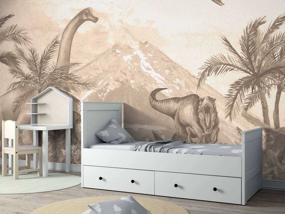 Forskellige dinoer i taupe