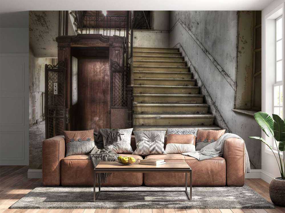 Forladt træburelift