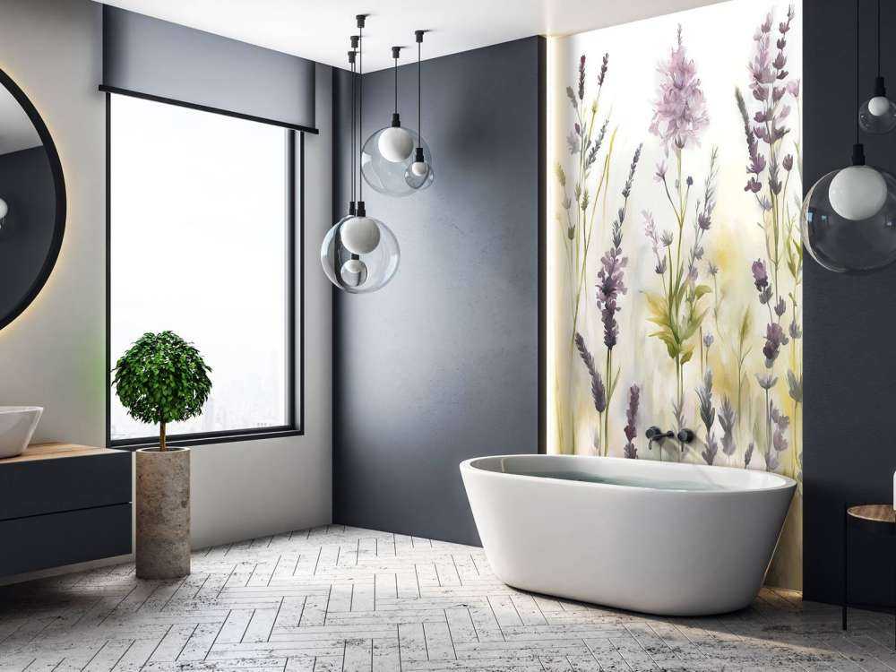 Lavendel Eng Sømløs Varm Beige