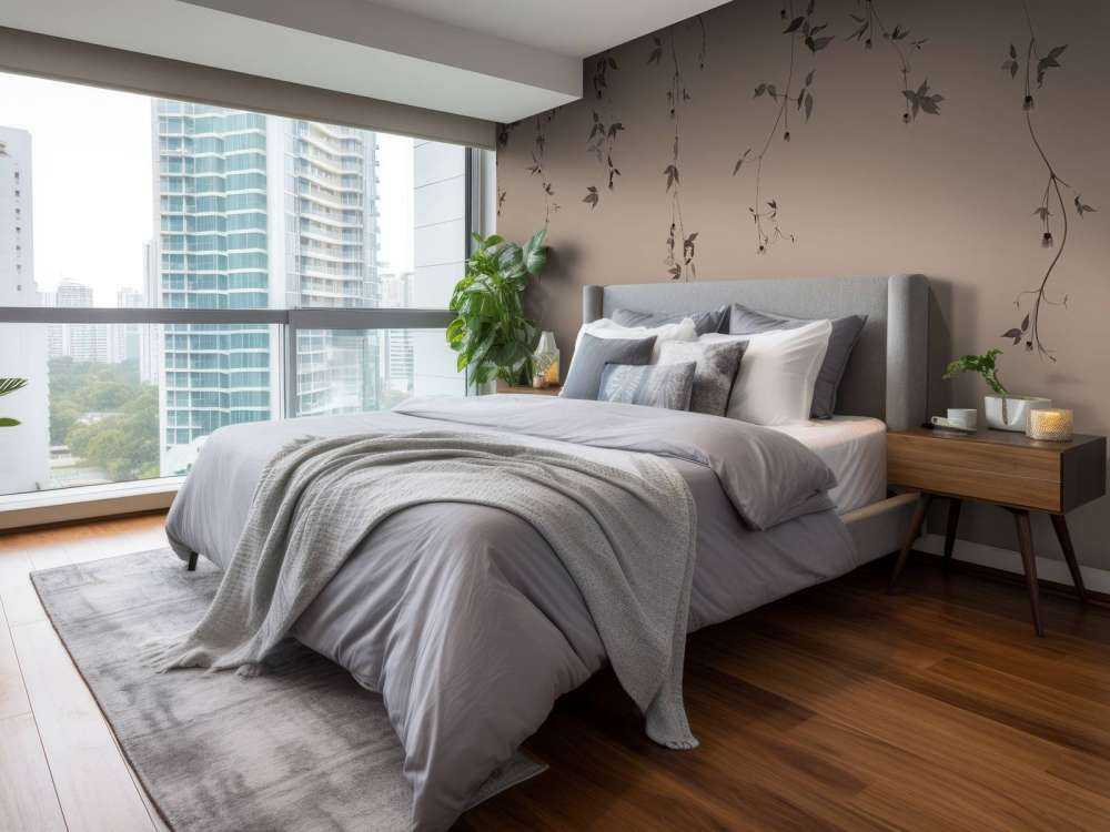 Klematis-kviste på taupe