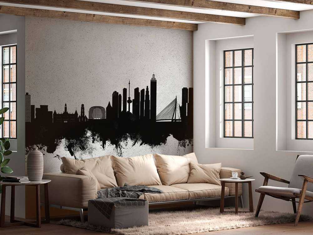 Akvarel skyline, Rotterdam