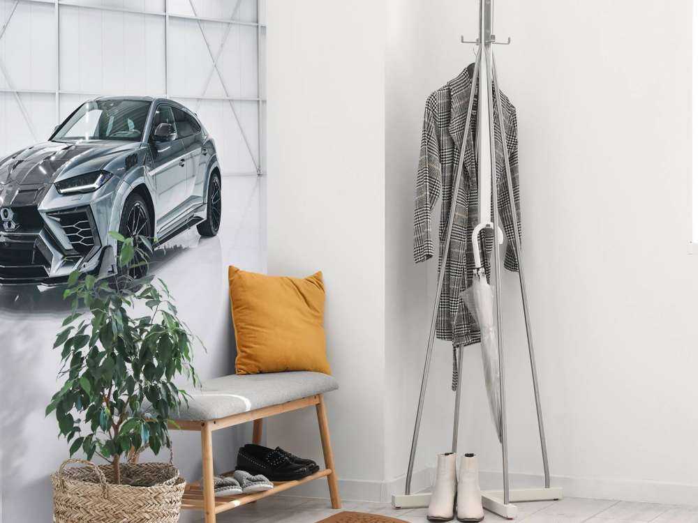 Lamborghini i hvid hal