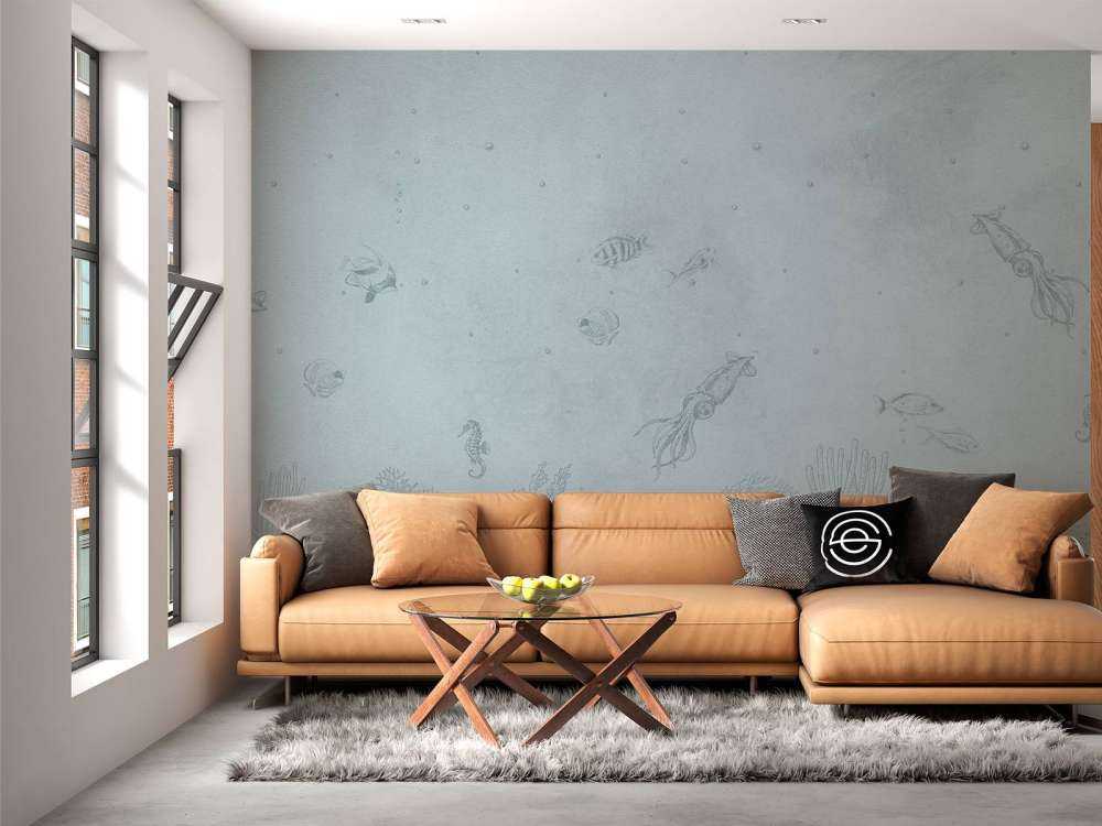 Blæksprutter havblå