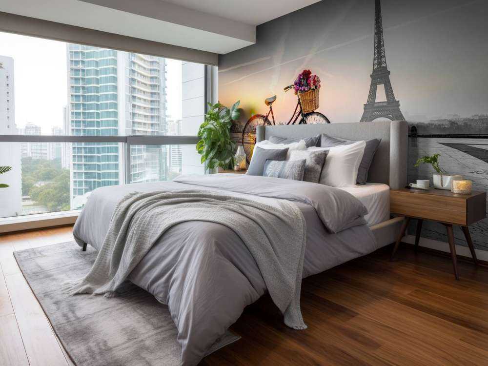 Solnedgang ved Eiffeltårnet